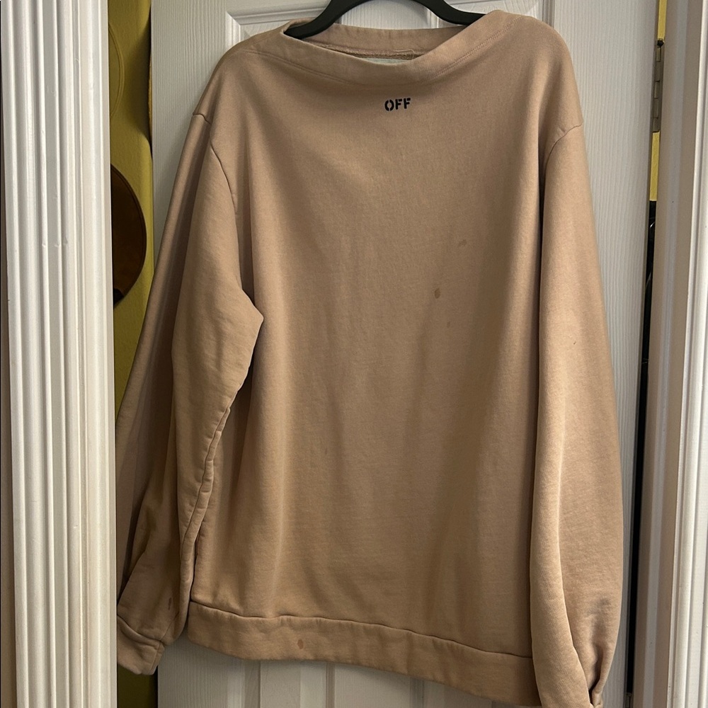 Off-White Tan Crewneck Sweater